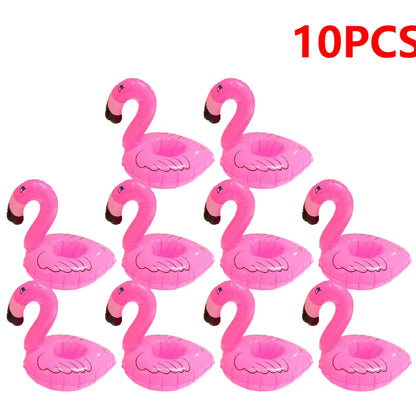 Float Inflatable Drink Cup Holder Pvc Floating Water Coaster Swimming Pool Drink Float Toy Flamingo Drinkware Tray Party Decor