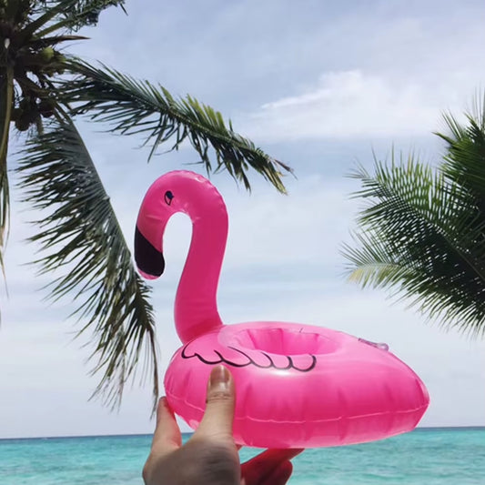 Float Inflatable Drink Cup Holder Pvc Floating Water Coaster Swimming Pool Drink Float Toy Flamingo Drinkware Tray Party Decor