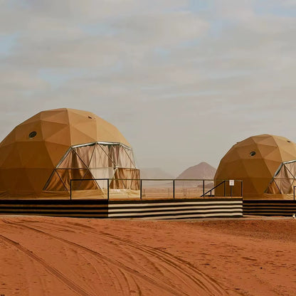 Geodesic Dome Tent - Luxury Outdoor Glamping Experience with Transparent Starry Sky Design and Free Global Shipping