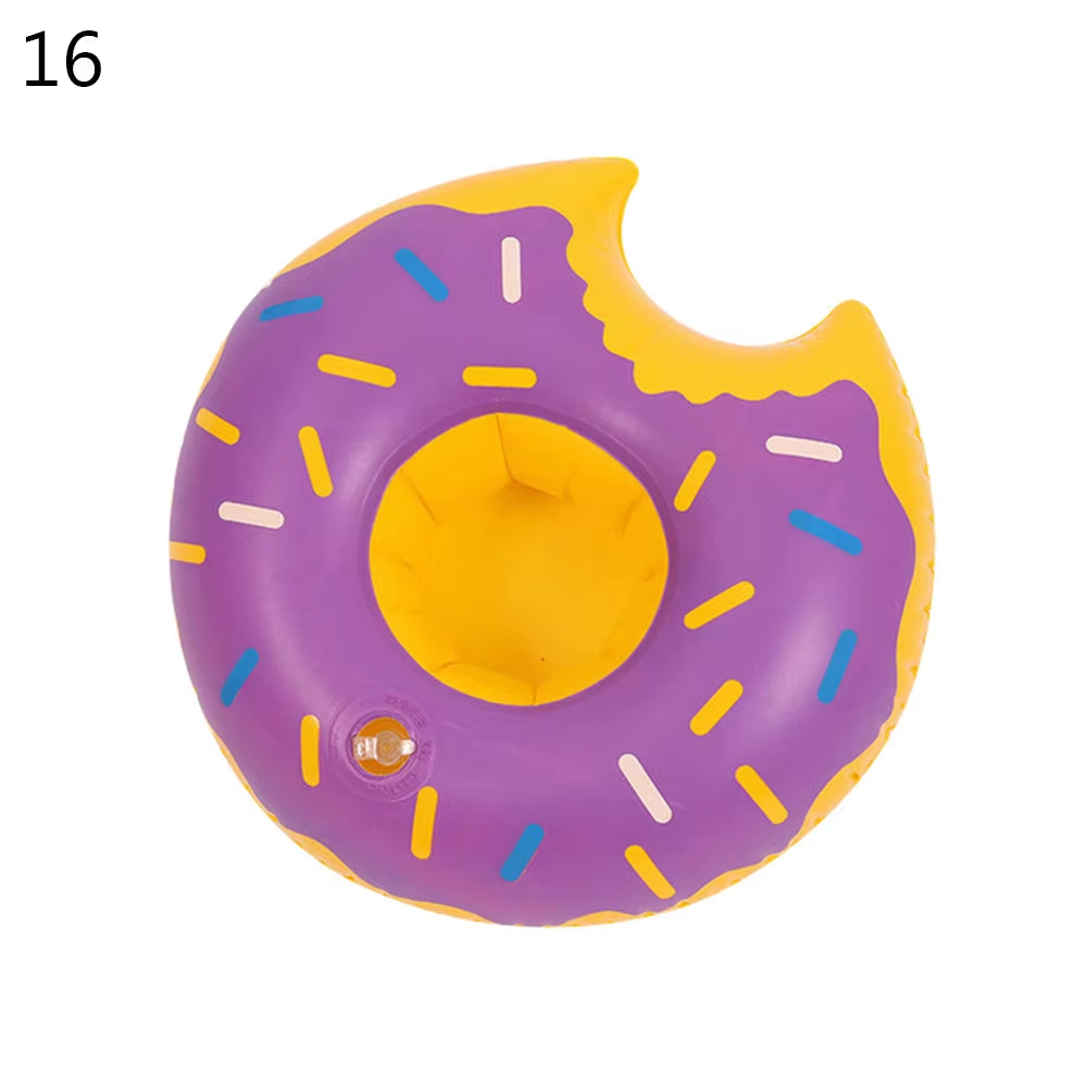1PC Inflatable Float Cup Pad Swimming Pool Drink Cup Stand Holder Cute Drink Pool Mat for Kids Toy Summer Pool Party Decorations