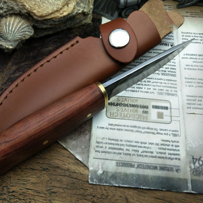 Unleash Adventure: Mahogany Survival Knife