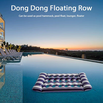 Inflatable PVC Water Sleeping Bed - Foldable Floating Lounger and Air Mattress for Swimming Pools and Outdoor Use