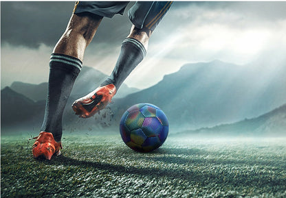 Leuchtender, reflektierender Fußball für nächtliches Spielen