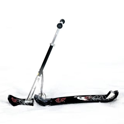 Adults Fold Skate Board Winter Outdoor Snow Tube Ski Scooter Sled with Safe Brake